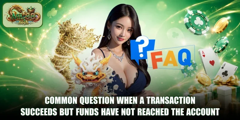 Common question when a transaction succeeds but funds have not reached the account