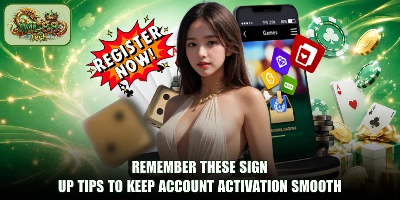 Remember these Sign Up tips to keep account activation smooth