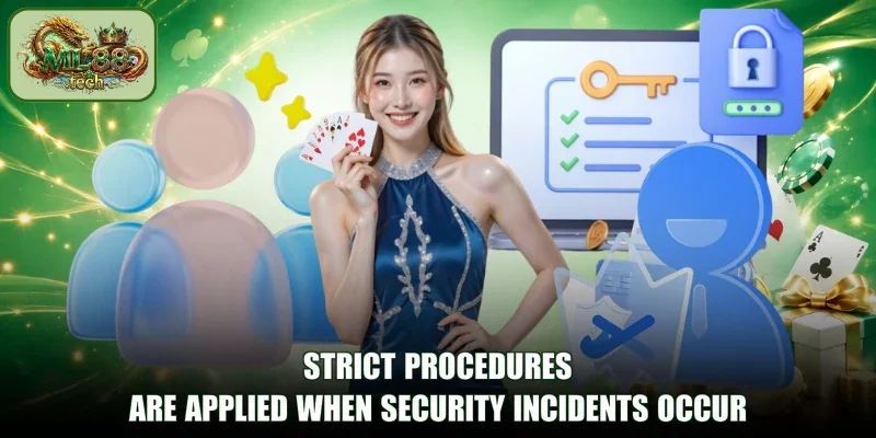 Strict procedures are applied when security incidents occur